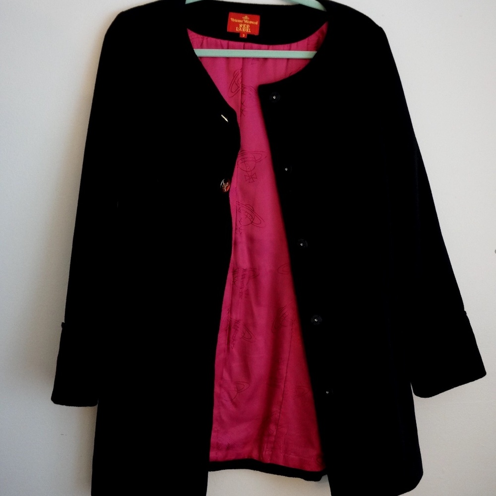 Vivienne Westwood red label,100% wool, black coat